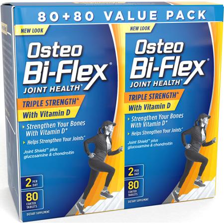 Osteo Bi-Flex Triple Strength Joint Care Vitamin D3 Coated Caplets, 80 count, (Pack of 2) Imagem 1