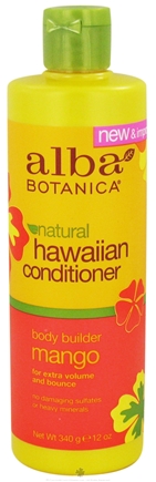 Alba Botanica, Natural Hawaiian Conditioner, Body Builder Mango, 12 oz (340 g) Imagem 1