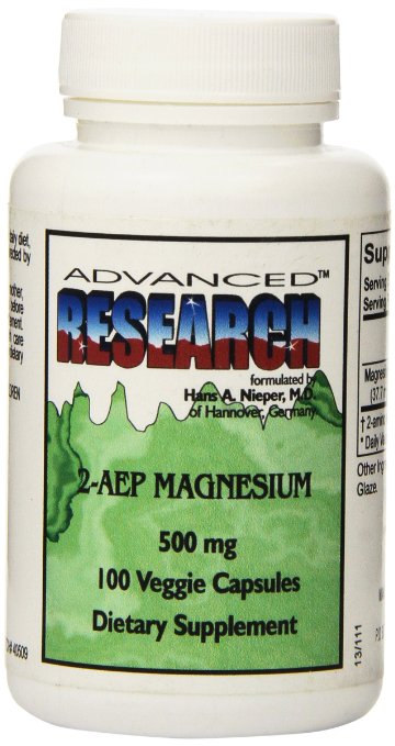 2AEP Magnesium 100 Capsules, 500 Mg,  NCI Advanced Research Dr. Hans Nieper Imagem 1