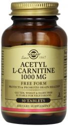 Solgar Acetyl L-Carnitine Tablets, 1000 mg, 30 Count 