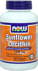 NOW® Foods  Sunflower Lecithin 1200 mg 1200 mg / 100 Softgels 