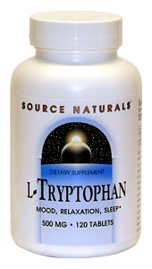 L-Tryptophan - 500 mg 120 tablets Source Naturals Imagem 1
