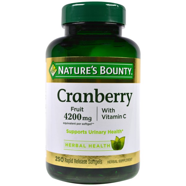 Nature's Bounty Triple Strength Cranberry 250 Softgels Imagem 1