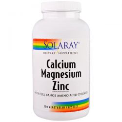   Solaray, Calcium, Magnesium, Zinc, 250 Veggie Caps
