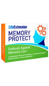 Memory Protect 12 Colostrinin-Lithium (C-Li) Capsules  24 Lithium (Li) Capsules Life Extension Imagem 1