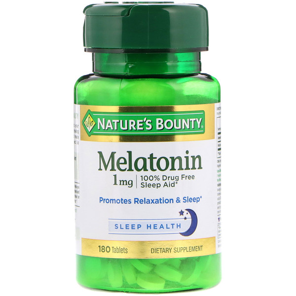 Nature's Bounty Melatonin 1 mg Dietary Supplement Tablets180 tablets Imagem 1