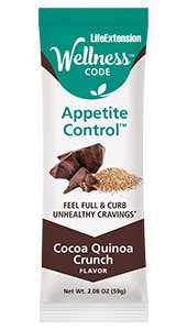 Wellness Code™ Appetite Control™ Bar: Cocoa Quinoa Crunch 12  Bars  (59g)  Life Extension Imagem 1