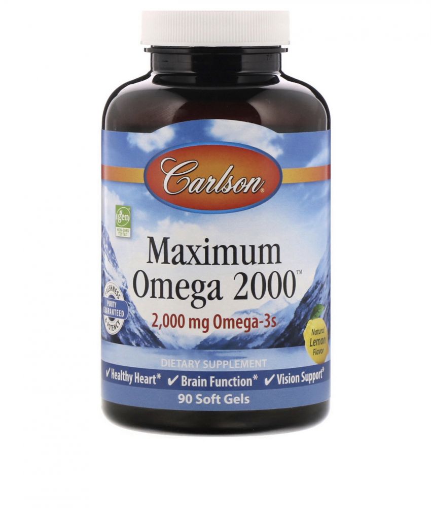 Nutricao Natural Maximum Omega 2000 2,000 MG Omega 3's (120