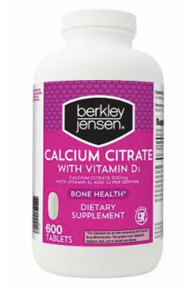 Nutricao Natural Berkley Jensen Calcium Citrate 500mg with Vitamin D
