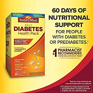 Nature Made Diabetes Health Pack, 60 Packets Imagem 1