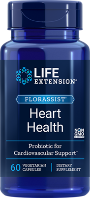 FLORASSIST® Heart Health, 60 vegetarian capsules, When Choosing A Probiotic, Follow Your HeartL.E. Imagem 1