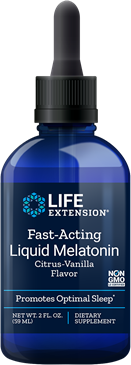 Fast-Acting Liquid Melatonin  Natural Citrus-Vanilla Flavor 2 fl oz (59 mL) Life Extension Imagem 2