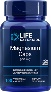 Magnesium  500 mg, 100 Caps vegetarian caps Life Extension   Imagem 1