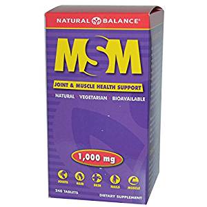 MSM  1000 mg 240 tablets Natural Balance Imagem 1
