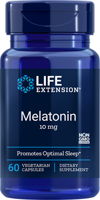 Melatonin  10 mg, 60 capsules Life Extension Imagem 1