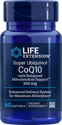  Super Ubiquinol CoQ10, 100 mg with Enhanced Mitochondrial Support 60 softgels L.E. Imagem 1