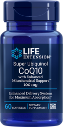  Super Ubiquinol CoQ10, 100 mg with Enhanced Mitochondrial Support 60 softgels L.E.
