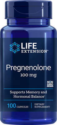  Pregnenolone, 100 mg, 100 Capsules, Life Extension Imagem 1