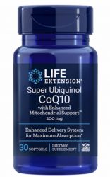 Super Ubiquinol CoQ10, 200 mg, with  Enhanced Mitochondrial Support 30 softgels