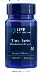  Theaflavin Standardized Extract      30 vegetarian capsules Life Extension