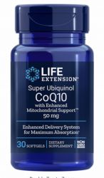  Super Ubiquinol CoQ10 with Enhanced Mitochondrial Support™      50 mg, 30 softgels Life Extension