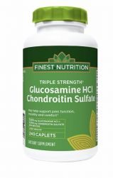 Finest Nutrition Glucosamine Chondroitin Caplets Triple Strength 240 Caps