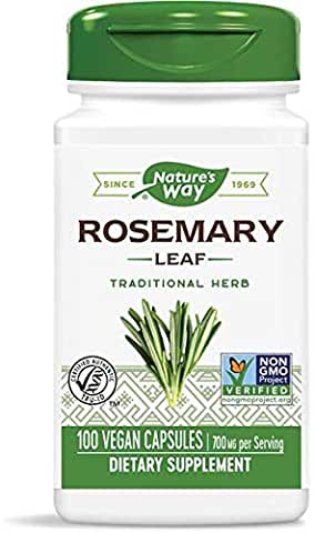 Nature's Way, Rosemary Leaf, 700 mg, 100 Vegan Capsules Imagem 1