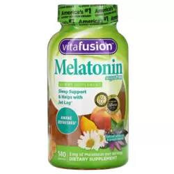Vitafusion Melatonin Gummies Sugar Free White Tea and Peach -- 3 mg - 140 Gummies