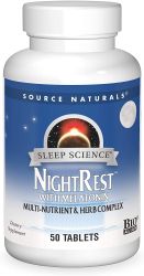 Source Naturals Night Rest with Melatonin, 50 Tablets