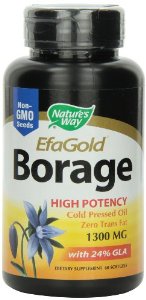 Nature's Way, EFAGold, Borage, 1300 mg, 60 Softgels Imagem 1