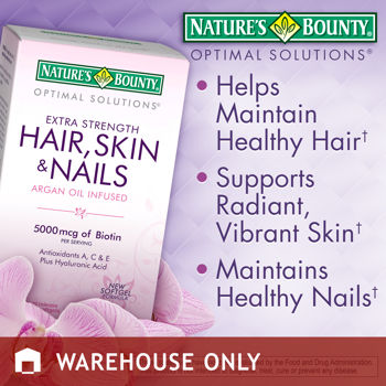 Nature's Bounty® Extra Strength 250 Softgels Hair Skin and Nails Imagem 1