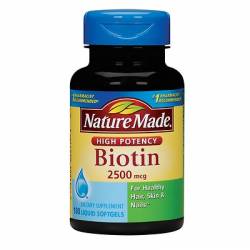 Nature Made 2,500mcg Biotin Liquid Softgels - 180 Count